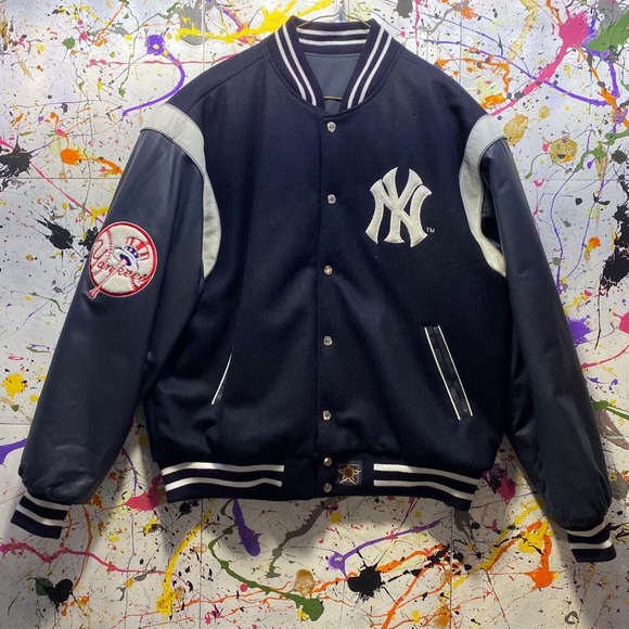 ny yankees leather jacket